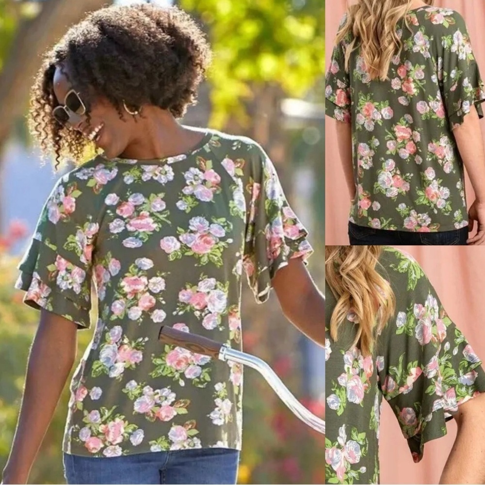 Matilda Jane | Flouncy Flouncy Tee Top Lets Go Together Short Sleeve